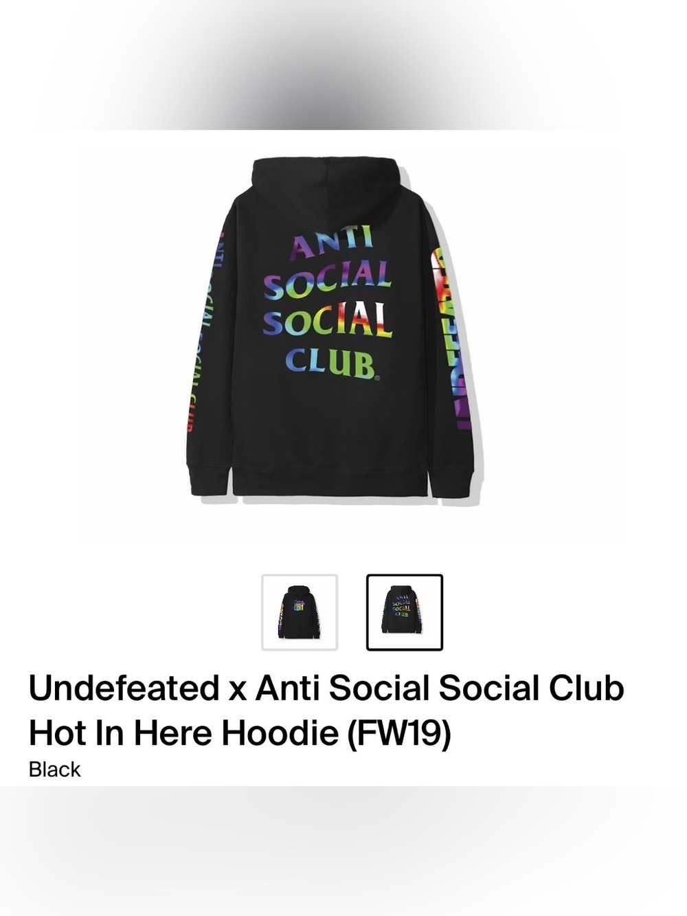 Anti Social Social Club x Undefeated Hoodie